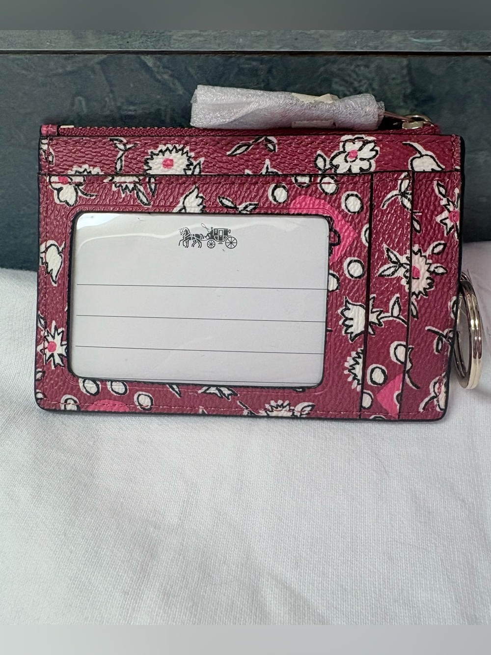 Coach Wild Hearts Zippered Card
Holder with Key Fob - NWT